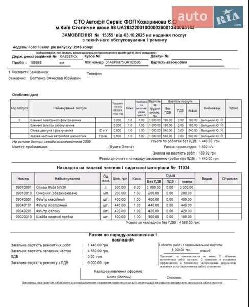 Седан Ford Fusion 2015 в Киеве