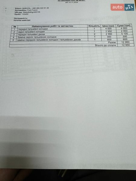 Седан Ford Fusion 2016 в Киеве