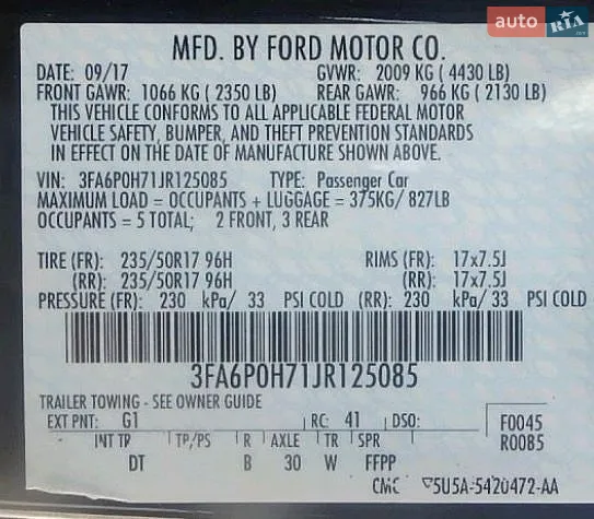 2017 Ford Fusion - мініатюра 24