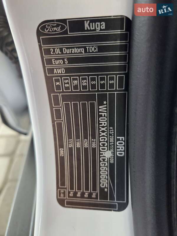 Внедорожник / Кроссовер Ford Kuga 2012 в Днепре