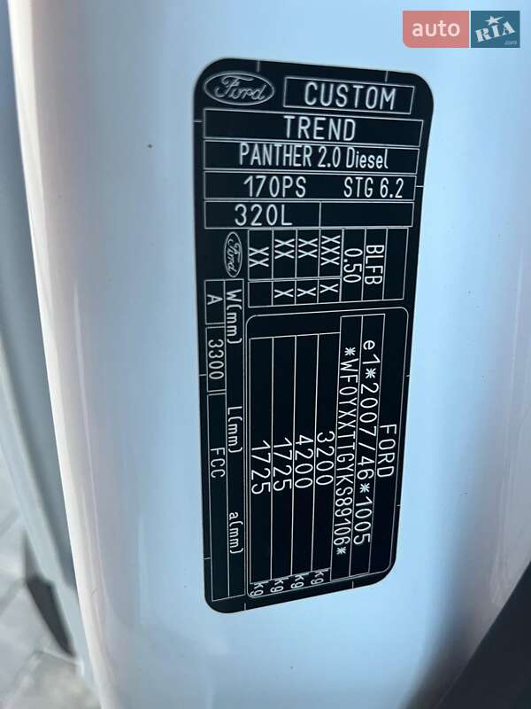 Вантажний фургон Ford Transit Custom 2019 в Луцьку