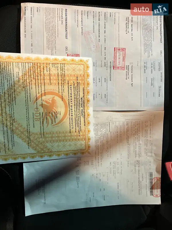 Грузовой фургон Ford Transit Custom 2021 в Луцке документ