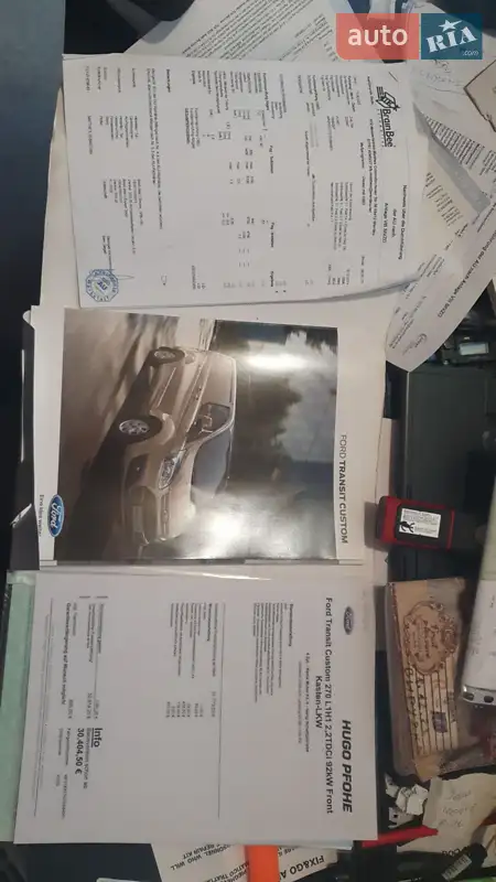 Вантажний фургон Ford Transit Custom 2014 в Калуші документ 3 фото Вантажний фургон Ford Transit Custom 2014 в Калуші документ