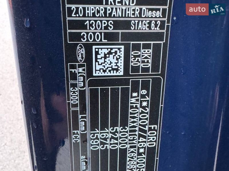 Грузовой фургон Ford Transit Custom 2020 в Виннице