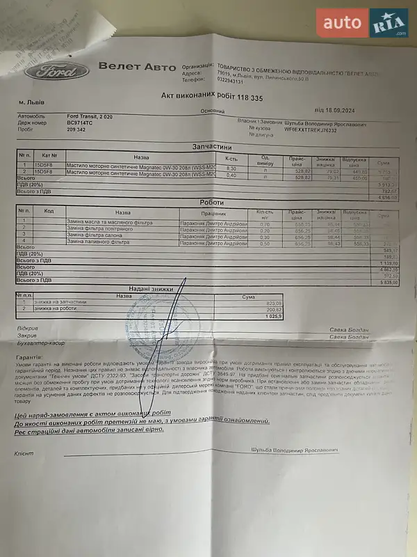 Вантажний фургон Ford Transit 2019 в Львові документ 2 фото Вантажний фургон Ford Transit 2019 в Львові документ