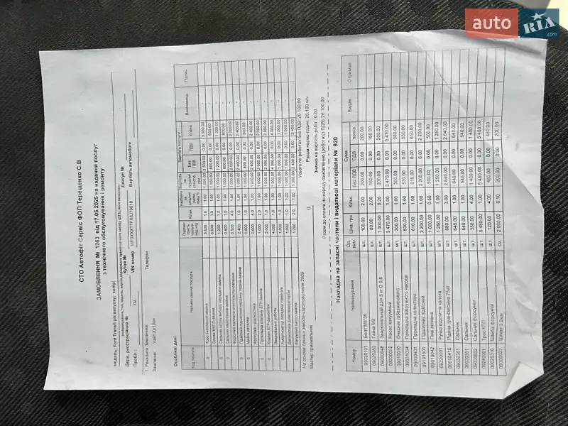 Грузовой фургон Ford Transit 2006 в Киеве документ 4 фото Грузовой фургон Ford Transit 2006 в Киеве документ