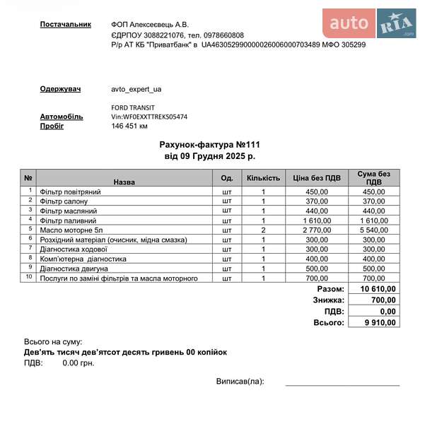 Вантажний фургон Ford Transit 2019 в Києві