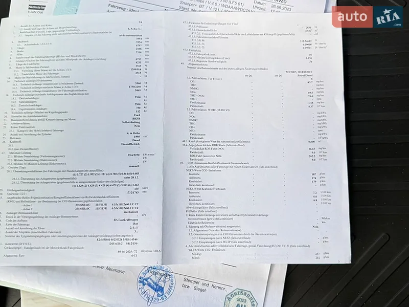 Інші вантажівки Ford Transit 2020 в Києві документ