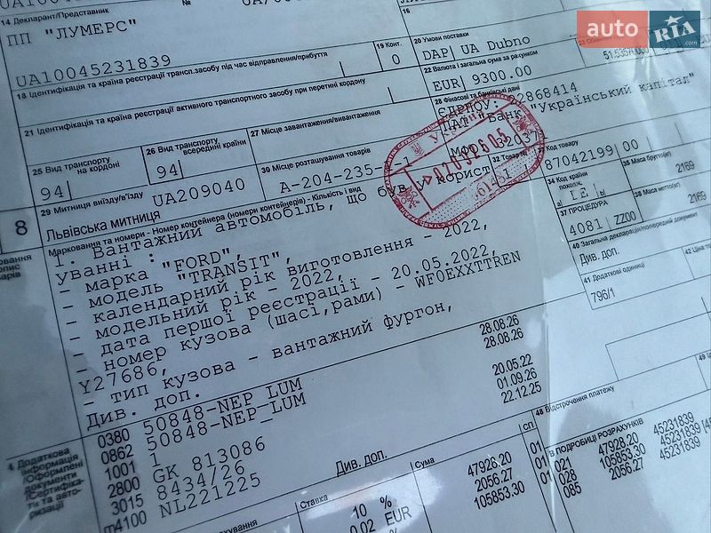 Вантажний фургон Ford Transit 2022 в Ірпені