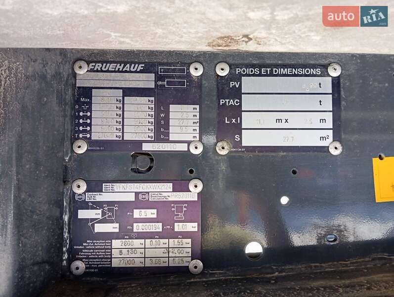 Зерновоз - полуприцеп Fruehauf VFK 2021 в Львове фото 5 Зерновоз - полуприцеп Fruehauf VFK 2021 в Львове