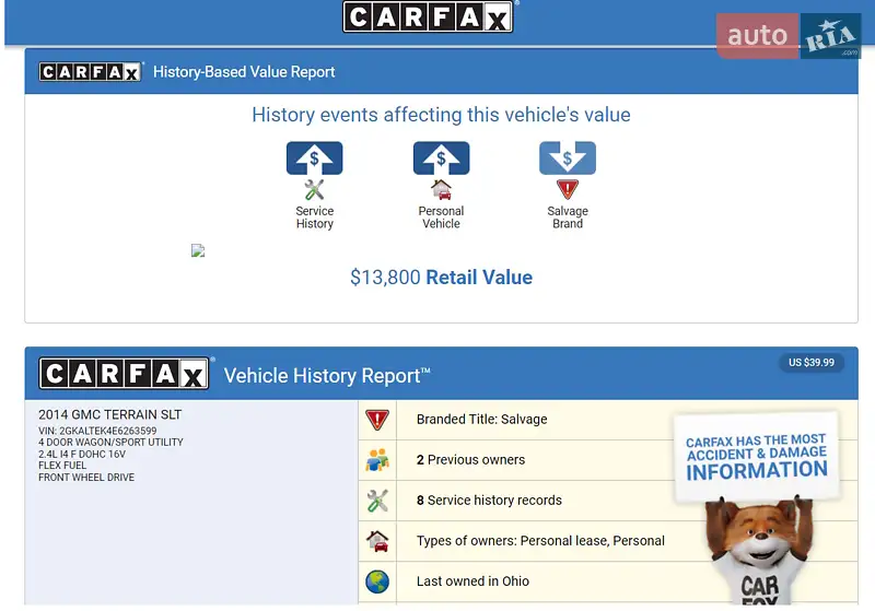 Внедорожник / Кроссовер GMC Terrain 2014 в Киеве документ 2 фото Внедорожник / Кроссовер GMC Terrain 2014 в Киеве документ