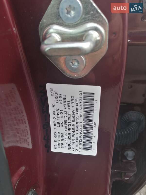 Седан Honda Accord 2016 в Виноградові фото 16 Седан Honda Accord 2016 в Виноградові