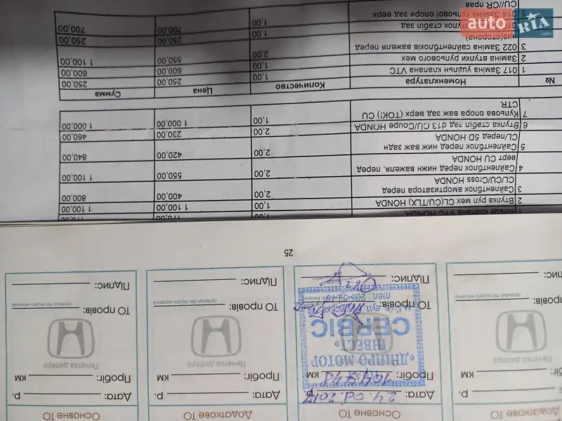 Седан Honda Accord 2008 в Одессе документ 4 фото Седан Honda Accord 2008 в Одессе документ