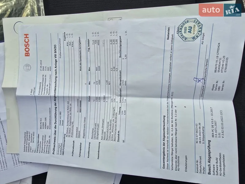 Внедорожник / Кроссовер Honda CR-V 2010 в Тернополе документ