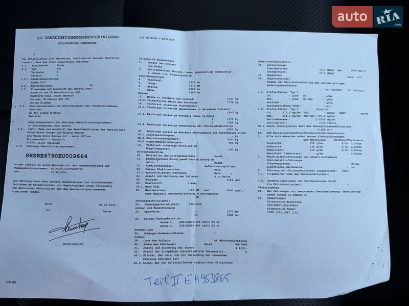 Внедорожник / Кроссовер Honda CR-V 2014 в Гнивани фото 67 Внедорожник / Кроссовер Honda CR-V 2014 в Гнивани