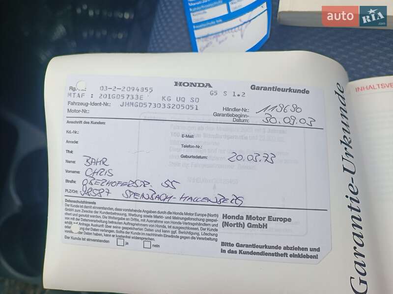 Хетчбек Honda Jazz 2003 в Львові