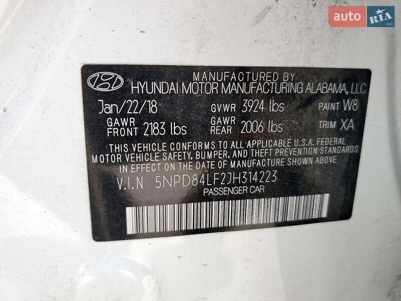 Седан Hyundai Elantra 2018 в Львове