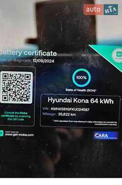Внедорожник / Кроссовер Hyundai Kona Electric 2019 в 
