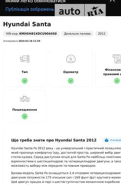 Позашляховик / Кросовер Hyundai Santa FE 2012 в Харкові