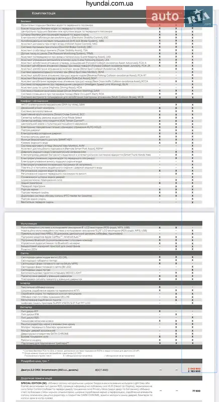 Позашляховик / Кросовер Hyundai Santa FE 2021 в Києві документ