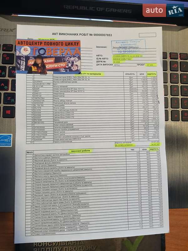 Внедорожник / Кроссовер Hyundai Santa FE 2012 в Хмельницком