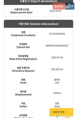 Седан Hyundai Sonata 2013 в 