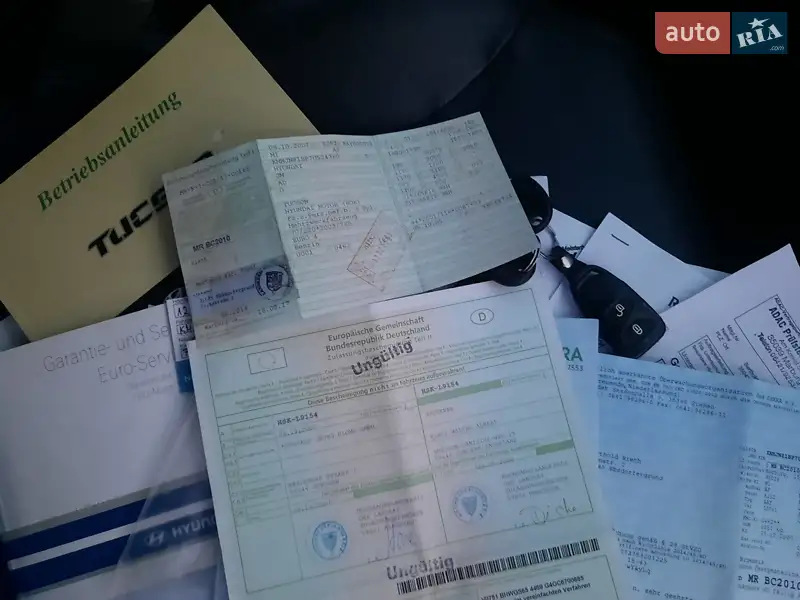 Внедорожник / Кроссовер Hyundai Tucson 2007 в Полтаве документ