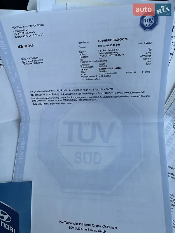 Позашляховик / Кросовер Hyundai Tucson 2009 в Гнівані документ