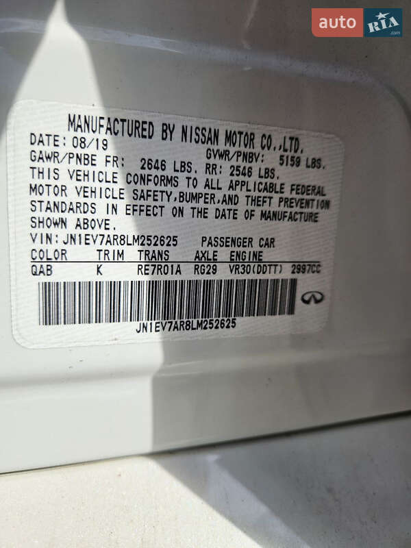 Седан Infiniti Q50 2019 в Луцьку