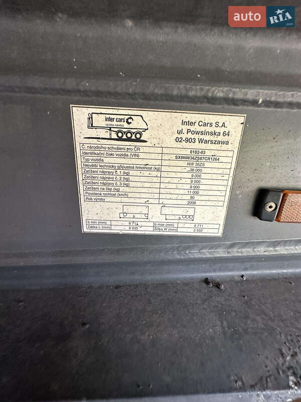 Самосвал полуприцеп Inter Cars NW 2008 в Радехове