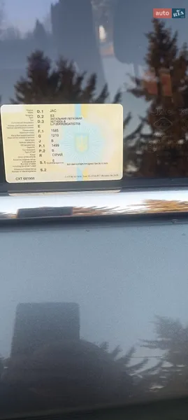 Хетчбек JAC S3 2015 в Дубні документ