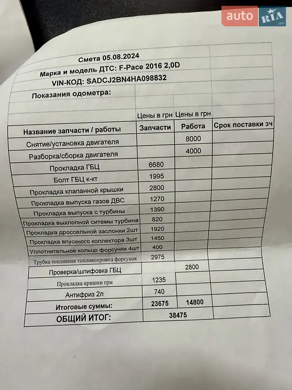 Позашляховик / Кросовер Jaguar F-Pace 2016 в Одесі документ 8 фото Позашляховик / Кросовер Jaguar F-Pace 2016 в Одесі документ