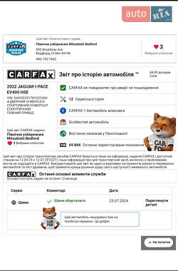 Позашляховик / Кросовер Jaguar I-Pace 2022 в 