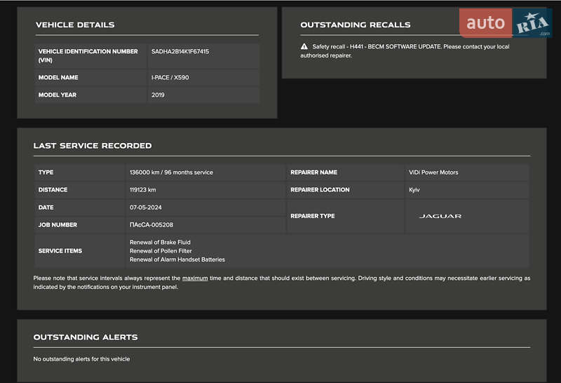 Внедорожник / Кроссовер Jaguar I-Pace 2018 в Киеве