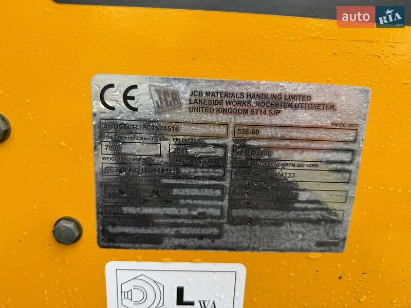 Телескопічні навантажувачі JCB 536-60 2011 в Луцьку