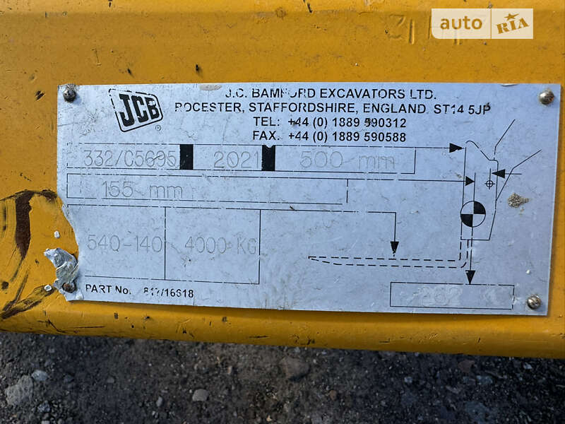 Телескопический погрузчик JCB 540-140 2021 в Носовке фото 18 Телескопический погрузчик JCB 540-140 2021 в Носовке