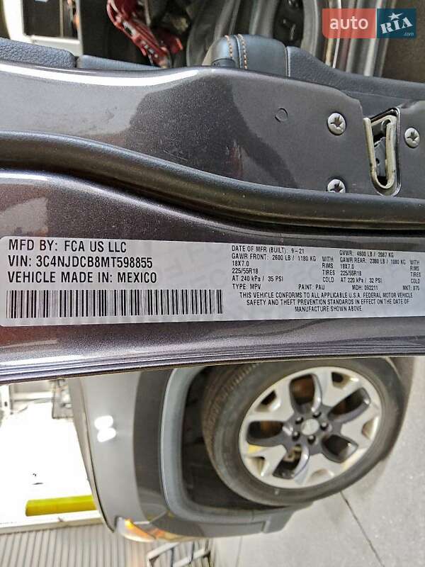 Внедорожник / Кроссовер Jeep Compass 2021 в Житомире