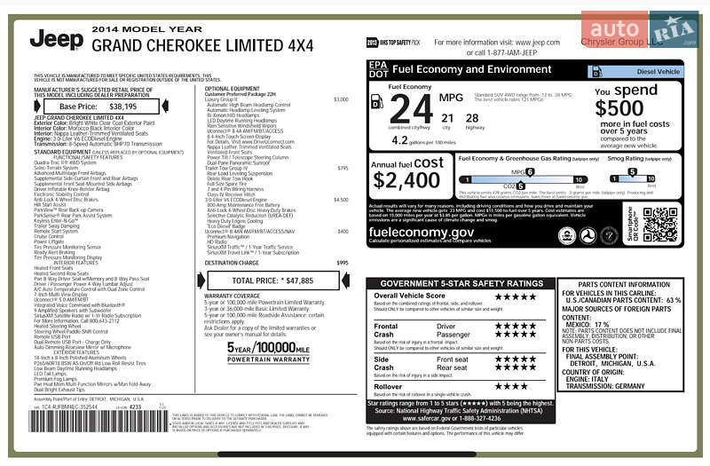 Позашляховик / Кросовер Jeep Grand Cherokee 2014 в Києві фото 13 Позашляховик / Кросовер Jeep Grand Cherokee 2014 в Києві