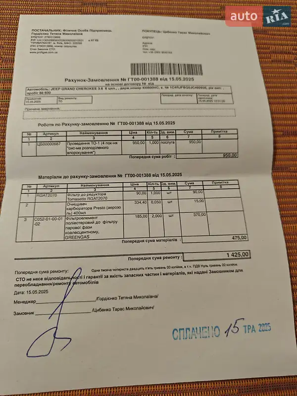 Внедорожник / Кроссовер Jeep Grand Cherokee 2018 в Киеве документ 2 фото Внедорожник / Кроссовер Jeep Grand Cherokee 2018 в Киеве документ