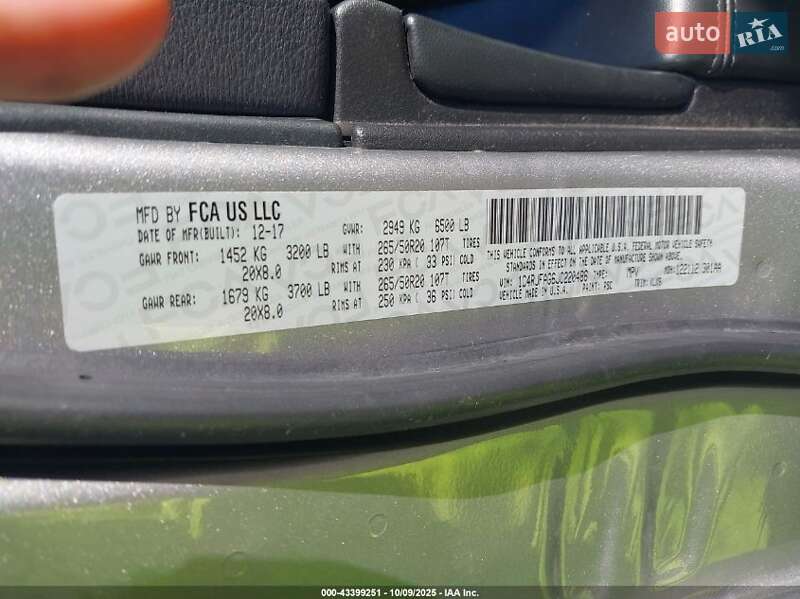 Позашляховик / Кросовер Jeep Grand Cherokee 2018 в Львові фото 13 Позашляховик / Кросовер Jeep Grand Cherokee 2018 в Львові