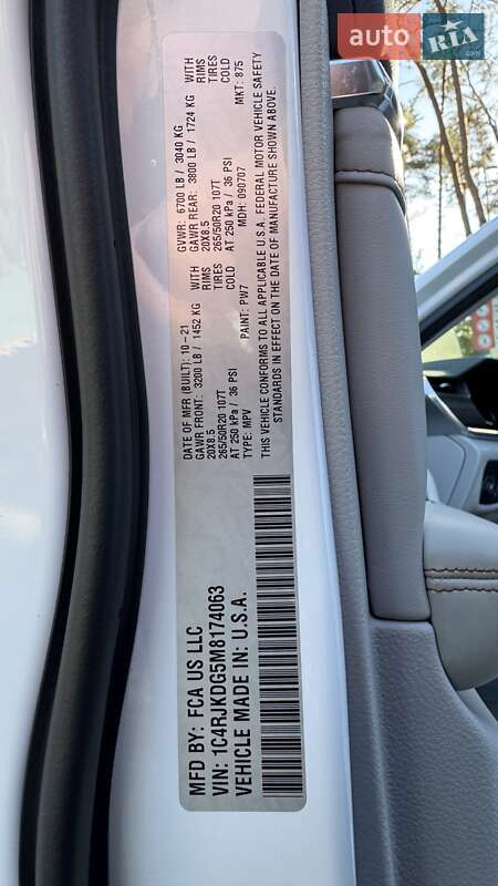 Позашляховик / Кросовер Jeep Grand Cherokee 2021 в Києві