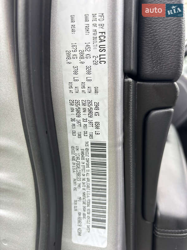 Внедорожник / Кроссовер Jeep Grand Cherokee 2020 в Полтаве фото 46 Внедорожник / Кроссовер Jeep Grand Cherokee 2020 в Полтаве