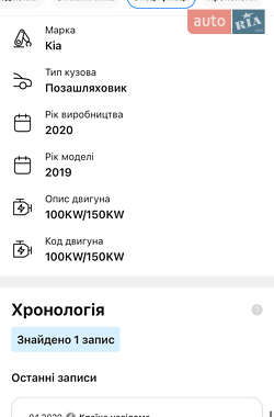 Внедорожник / Кроссовер Kia Niro 2020 в 