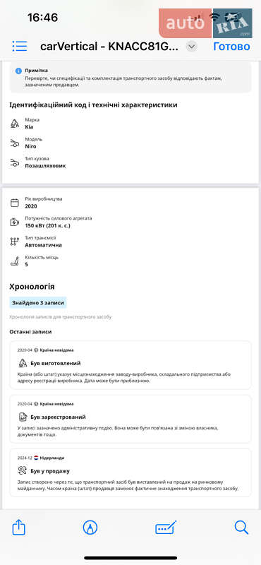 Внедорожник / Кроссовер Kia Niro 2019 в Ровно