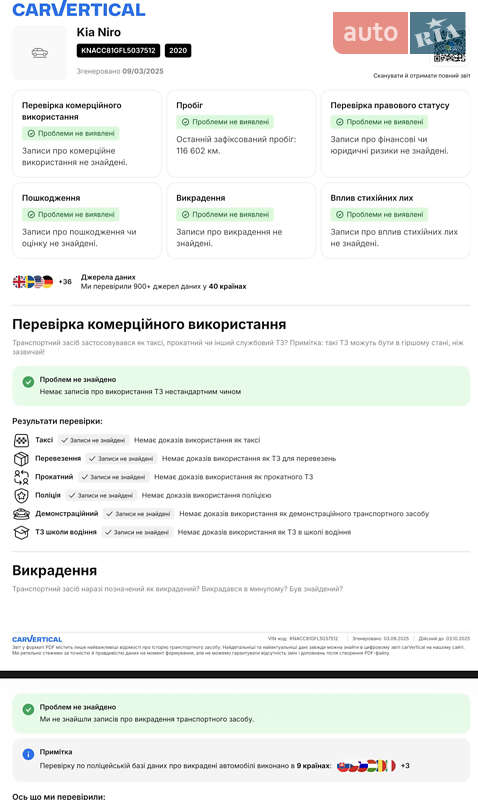 Внедорожник / Кроссовер Kia Niro 2020 в Луцке фото 42 Внедорожник / Кроссовер Kia Niro 2020 в Луцке