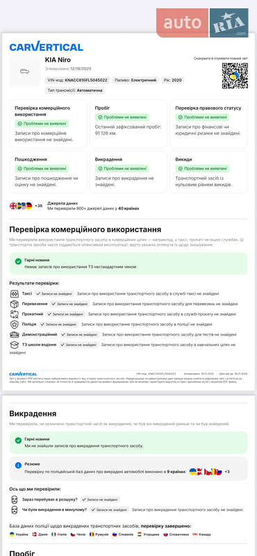 Внедорожник / Кроссовер Kia Niro 2020 в Львове