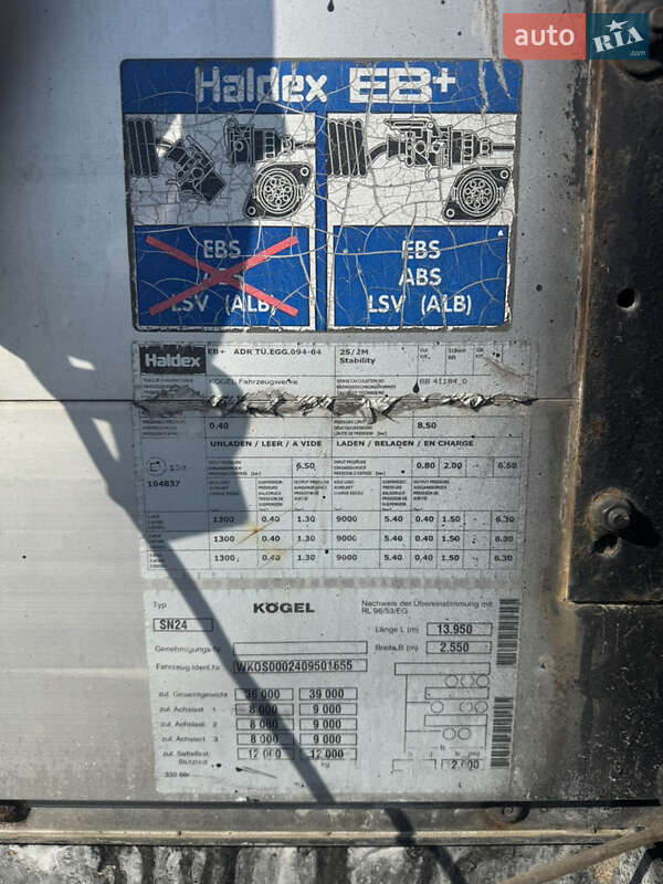 Тентованный борт (штора) - полуприцеп Kogel SN 24 2007 в Львове фото 13 Тентованный борт (штора) - полуприцеп Kogel SN 24 2007 в Львове