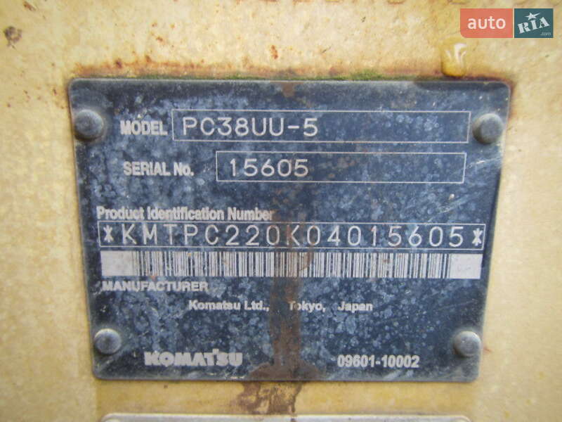Гусеничний екскаватор Komatsu PC 38UU-1 2012 в Одесі фото 30 Гусеничний екскаватор Komatsu PC 38UU-1 2012 в Одесі