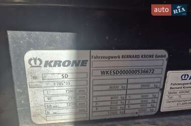Тентованный борт (штора) - полуприцеп Krone SD 27 2012 в 