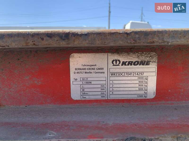 Контейнеровоз полуприцеп Krone SD 27 2004 в Одессе